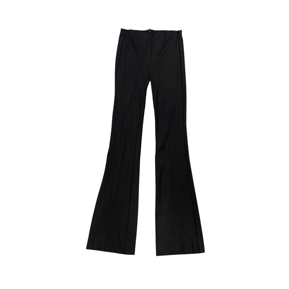 Rag & Bone Pants Womens 00 Black Cotton Blend Flare Stretch Back Zip Trousers